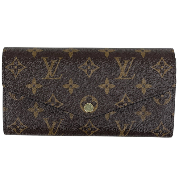 Louis Vuitton Portefeuille Sarah Bifold Wallet with Coin Purse Monogram Brow...